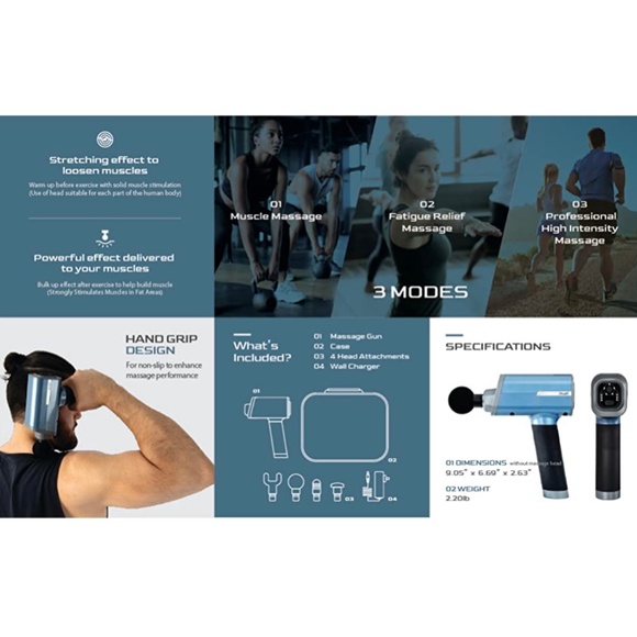 OSAKI OTAMIC MASSAGE WAVE GUN V - Professional Muscle Treatment NEW IN BOX - Picture 9 of 12